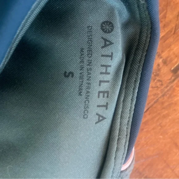 Athleta Colorblock Crop Bikini Top A-C size S Green - Picture 5 of 5